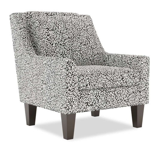 Fauteuil d'appoint club Sofa Lab personnalisable en tissu 29 po avec pattes en bois - Onyx multicolore | Fabriqué au Canada Sofa Lab Fauteuil d'appoint personnalisable en tissu Club 29 avec pieds en bois - Onyx multicolore | CLUB1146