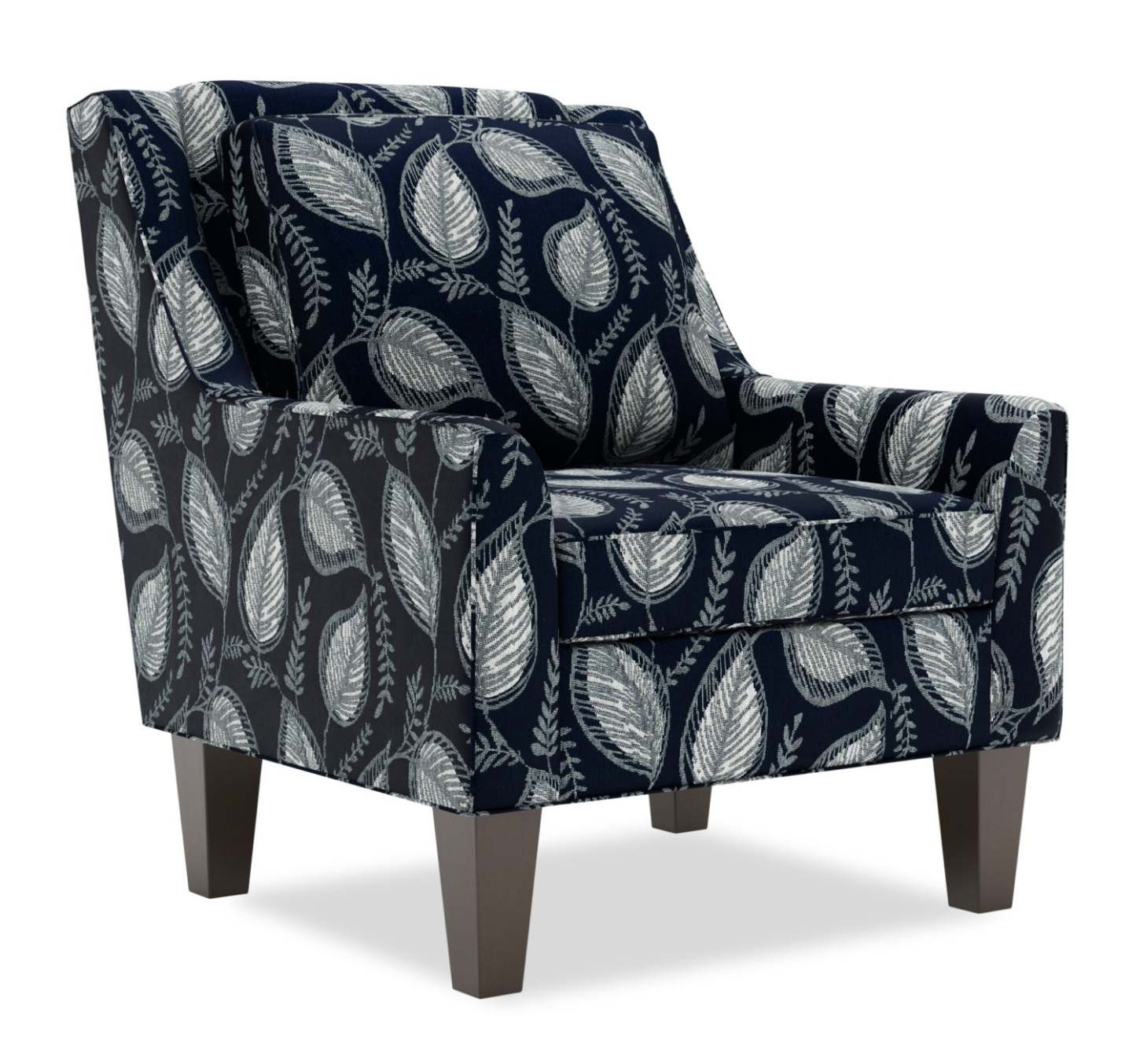 Fauteuil d'appoint club Sofa Lab de 29 po fabriqué au Canada en tissu avec pattes en bois - Midnight multicolore | Fauteuil d'appoint club Sofa Lab de 29 po fabriqué au Canada en tissu avec pattes en bois - Midnight multicolore | CLUB1147