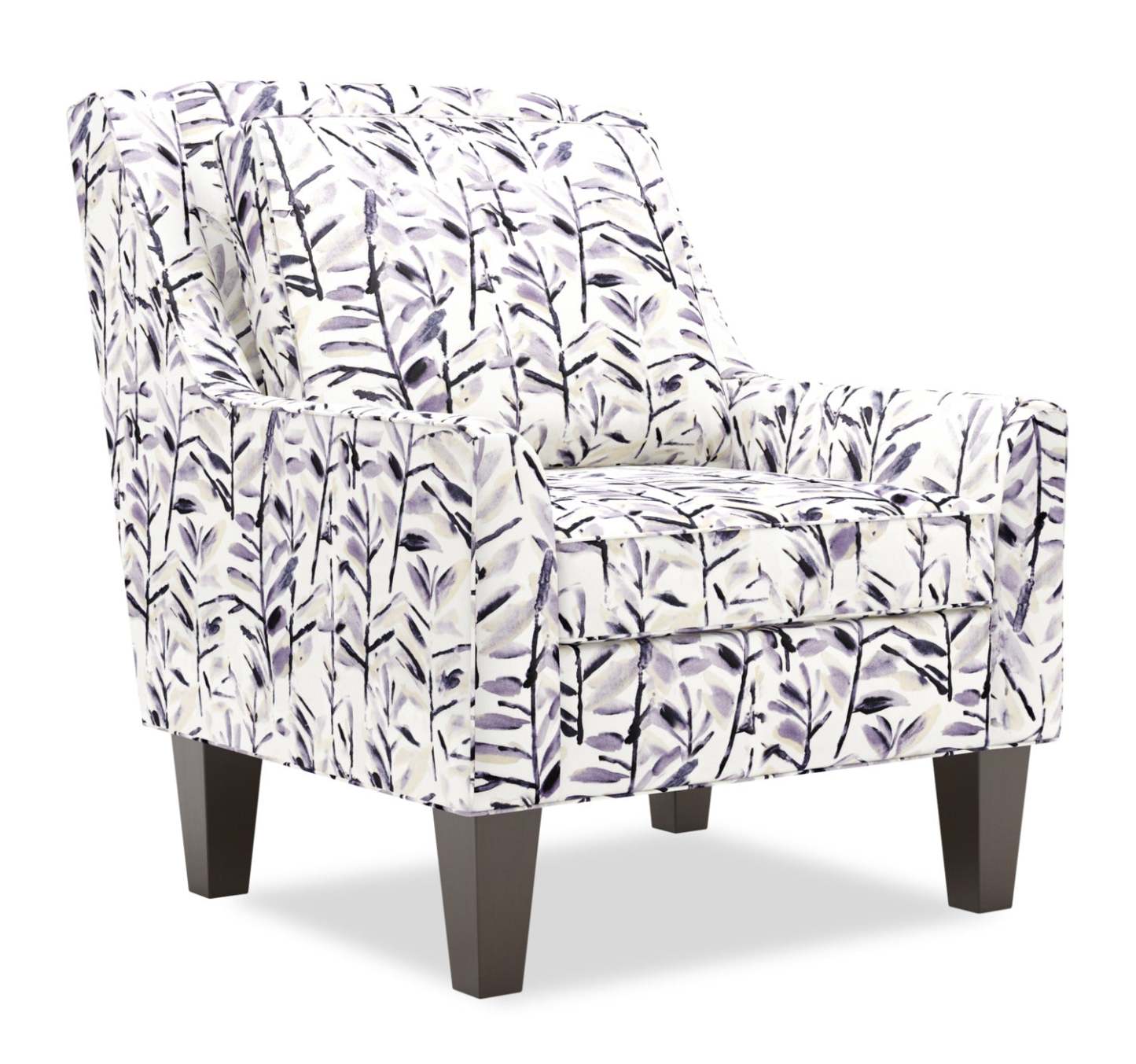 Fauteuil d’appoint club Sofa Lab personnalisable de 29 po en tissu de velours avec pattes en bois - Pebble multicolore | Fauteuil d’appoint club Sofa Lab de 29 po fabriqué au Canada en tissu de velours avec pattes en bois - Pebble multicolore | CLUB1151