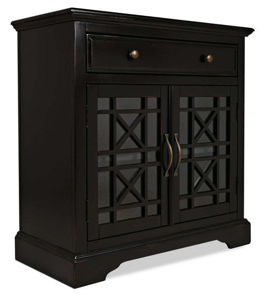 Marseille 32 Accent Cabinet with Drawer - Black|Armoire décorative Marseille de 32 po avec tiroir - noire