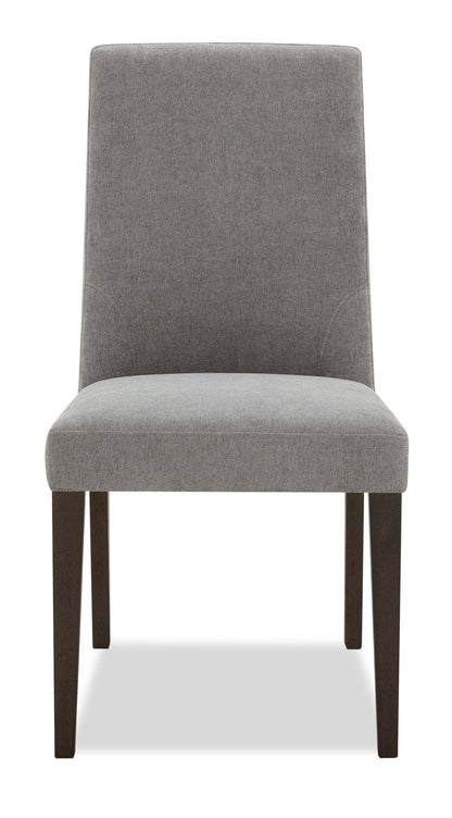Chaise de salle à manger Cora avec tissu en polyester - Gris | Chaise de salle à manger Cora en tissu de polyester - grise