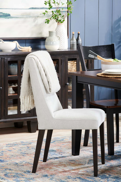 Chaise de salle à manger Cora avec tissu en polyester - Taupe | Chaise de salle à manger Cora en tissu de polyester - taupe