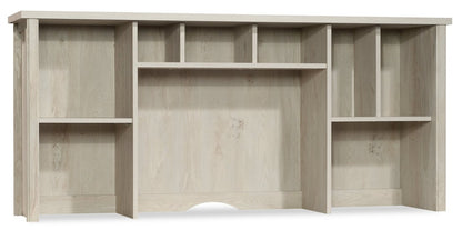 Costa 59.06 Commercial Grade Computer Hutch with Cubbyholes - Chalked Chestnut|Crédence d'ordinateur Costa de qualité commerciale avec compartiments ouverts - marron blanc