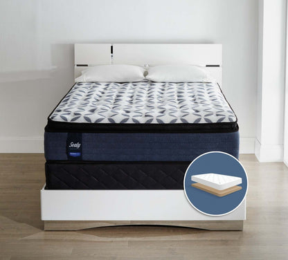 Sealy Posturepedic Kingsmill Pillow-Top Plush Low-Profile Full Mattress Set|Ensemble moelleux à plateau-coussin à profil bas Kingsmill Posturepedic de Sealy pour lit double