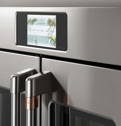 Four mural double électrique Café de 10 pi³ et de 30 po avec convection européenne véritable - acier inoxydable - CTD90FP2NS…