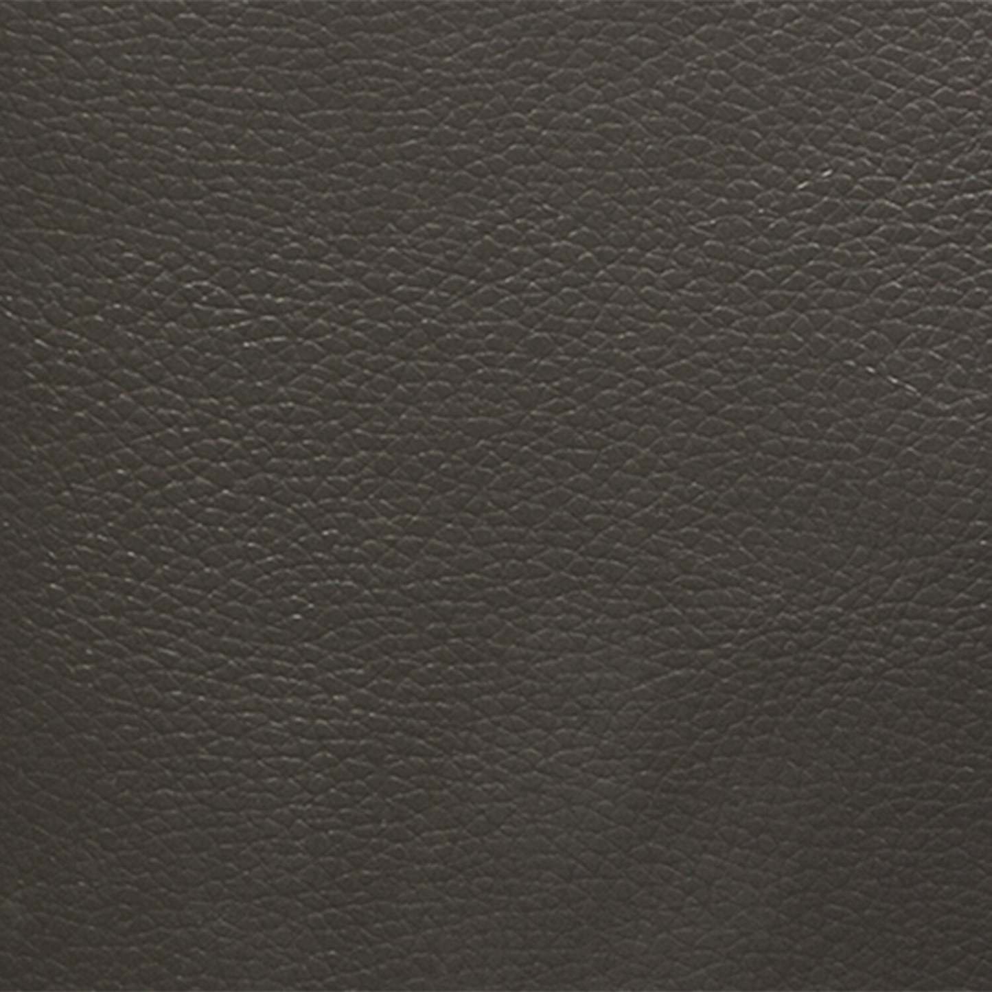 Causeuse Curt de 63 po en cuir avec capitonnage à boutons - véritable gris