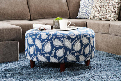 Pouf The Curve 31 en tissu, fabriqué au Canada par Sofa Lab (CURV1147) | Personnalisable