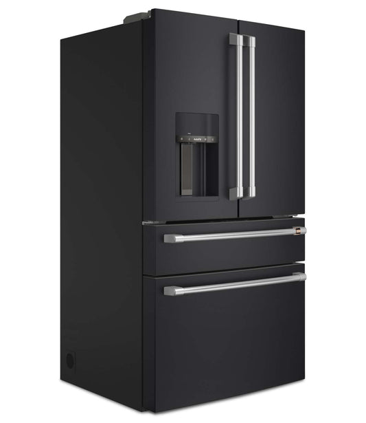 Réfrigérateur Café de 36 po et de 27,8 pi³ à portes françaises - noir mat - CVE28DP3ND1 | Cafe 36 27.8 Cu. Ft. French-Door Refrigerator - Matte Black - CVE28DP3ND1