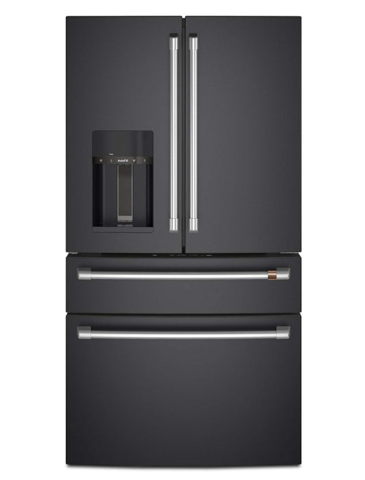 Réfrigérateur Café de 36 po et de 27,8 pi³ à portes françaises - noir mat - CVE28DP3ND1 | Cafe 36 27.8 Cu. Ft. French-Door Refrigerator - Matte Black - CVE28DP3ND1