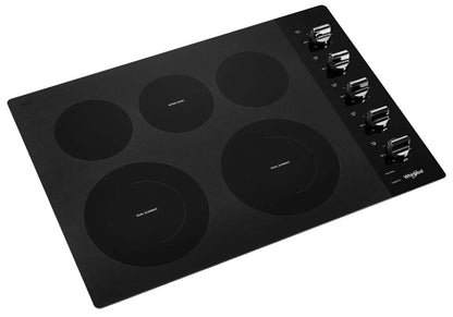 Surface de cuisson électrique Whirlpool de 30 po à 5 éléments - noire - WCE77US0HB