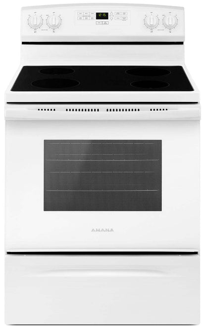 Amana 4,8 Cu. Fort. Cuisinière électrique - Blanc - YAER6303MFW | Cuisinière électrique Amana de 4,8 pi³ - blanche - YAER6303MFW