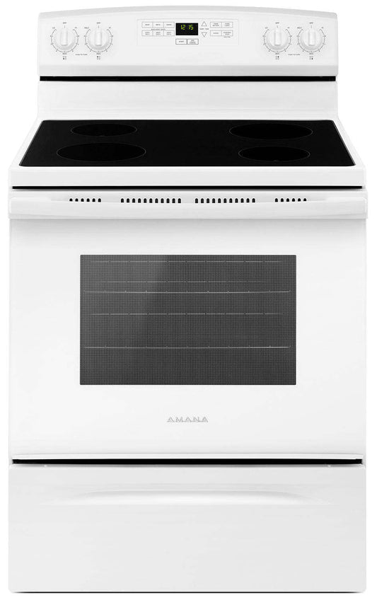 Amana 4,8 Cu. Fort. Cuisinière électrique - Blanc - YAER6303MFW | Cuisinière électrique Amana de 4,8 pi³ - blanche - YAER6303MFW