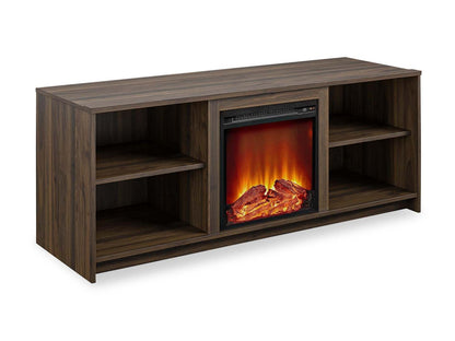 Ameriwood Home Mainstays Courtland Electric Fireplace TV Stand for TVs up to 65 - Noyer|Meuble pour téléviseur Mainstays Courtland d'Ameriwood Home avec foyer électrique pour téléviseurs jusqu'à 65 po - noyer