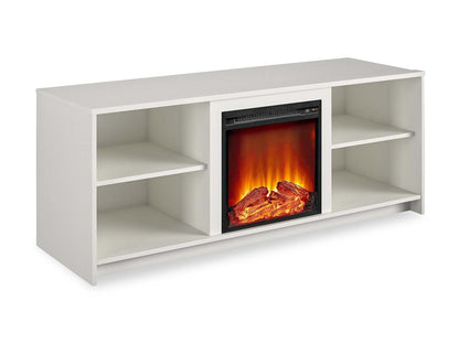 Ameriwood Home Mainstays Courtland Electric Fireplace TV Stand for TVs up to 65 - White|Meuble pour téléviseur Mainstays Courtland d’Ameriwood Home avec foyer électrique pour téléviseurs jusqu’à 65 po - blanc