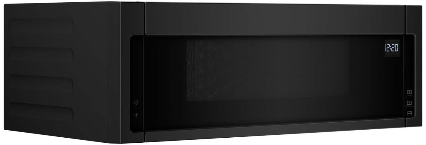 Tourbillon 1,1 Cu. Fort. Micro-ondes à cuisinière mince avec cuisson de 900 watts - Noir - YWML55011HB | Four à micro-ondes à hotte intégrée mince Whirlpool de 1,1 pi³ avec cuisson à 900 W - noir - YWML550…