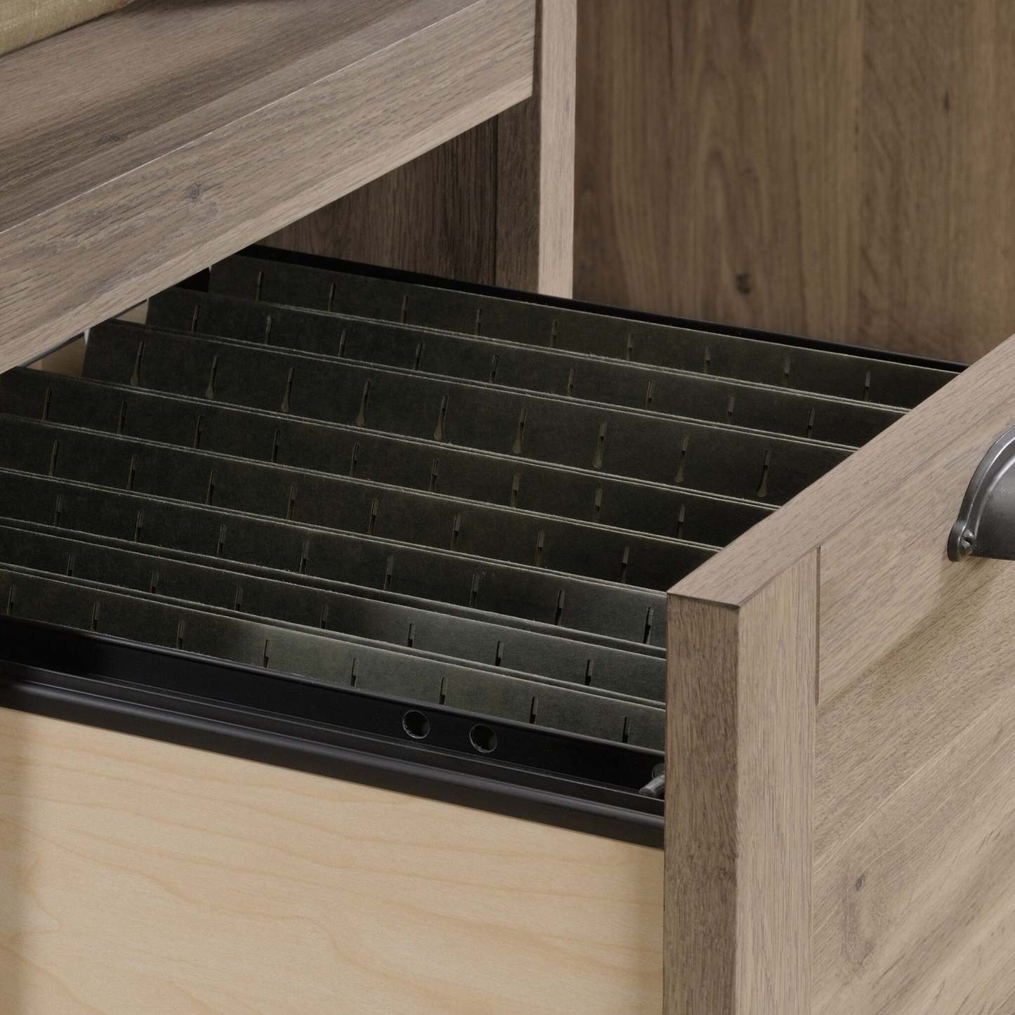 Bureau de direction Davon de 59,05 po à 2 tiroirs avec armoire - chêne salé