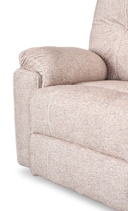 Fauteuil à inclinaison électrique Dawson de 40 po fabriqué au Canada en tissu avec port USB - beige