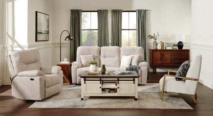 Chaise d'appoint Adley 28 en tissu chenille avec accoudoirs et pieds en bois - Blanc albâtre | Fauteuil d'appoint Adley 28 po en tissu de chenille avec accoudoirs et pattes en bois - blanc albâtre