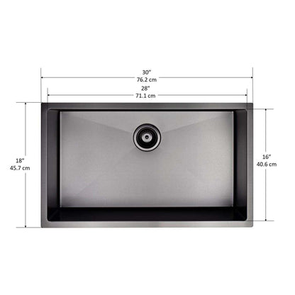 Ancona Prestige Series 30 Undermount Residential Kitchen Sink - AN-3310|Évier de cuisine résidentiel sous plan Ancona de série Prestige de 30 po - AN-3310|D77GJFQV