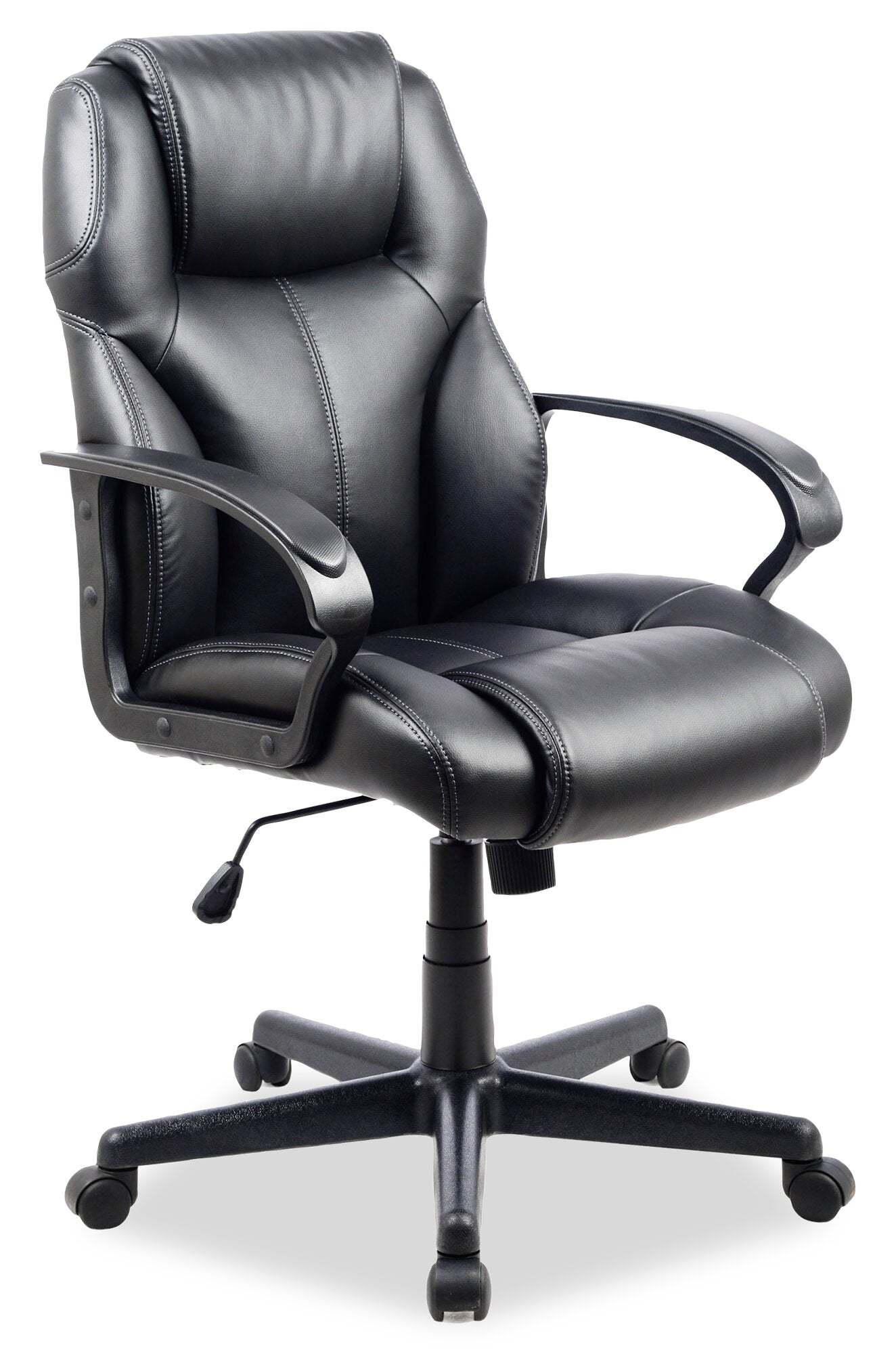 Delson 24,5 Foam-Padded Executive Office Chair - Noir|Fauteuil président Delson de 24,5 po rembourré de mousse - noir