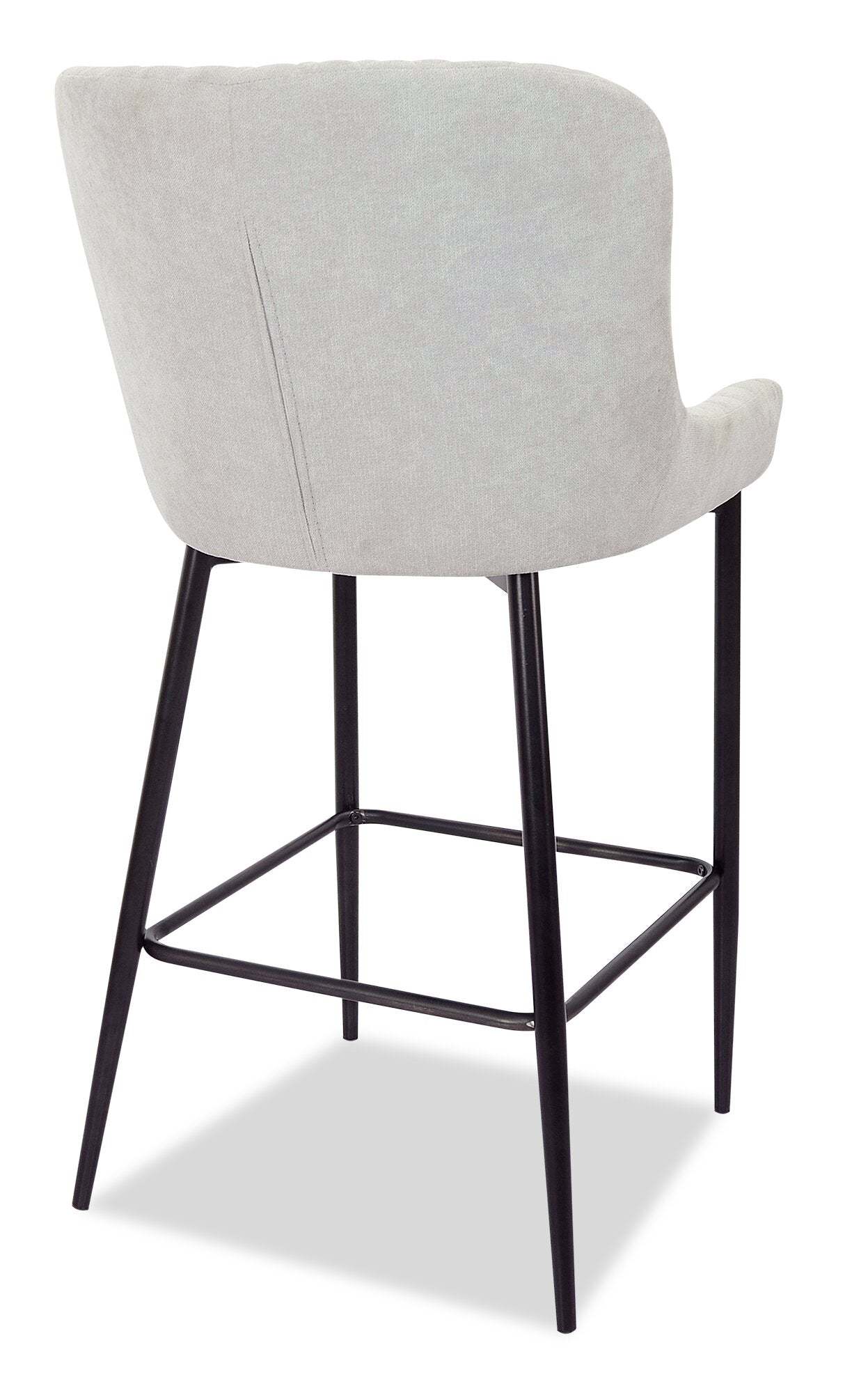 Demi Counter-Height Stool with Velvet-Like Fabric, Metal - Taupe | Tabouret Demi de hauteur comptoir en tissu d’apparence velours et en métal - taupe