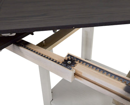 Table de salle à manger Dena avec rallonge 42-60 W, ronde - Gris tourterelle | Table de salle à manger ronde Dena de 42 po à 60 po (L) avec rallonge - gris tourterelle