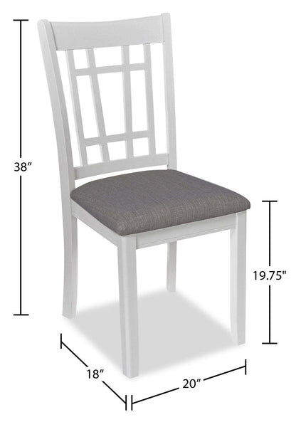 Chaise de salle à manger Dena en tissu d’apparence lin - gris tourterelle | Dena Dining Chair with Linen-Look Fabric - Dove Grey