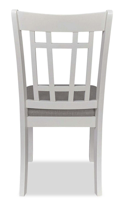 Chaise de salle à manger Dena en tissu d’apparence lin - gris tourterelle | Dena Dining Chair with Linen-Look Fabric - Dove Grey