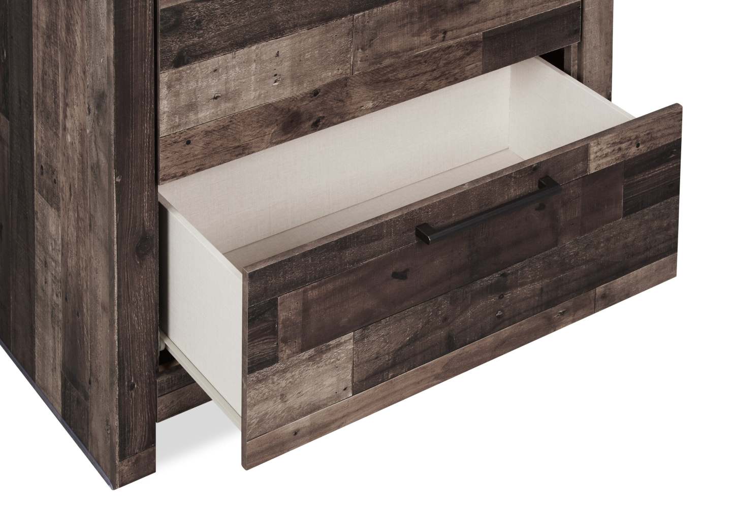 Commode de chambre à coucher Derekson, 5 tiroirs, 31,7 L x 53,9 H - Gris | Commode verticale Derekson de 31,7 po (L) x 53,9 po (H) à 5 tiroirs pour la chambre à coucher - grise