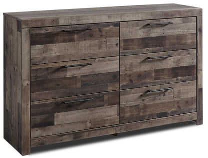 Commode à 6 tiroirs pour chambre à coucher Derekson, 58,7 L x 36,4 H - Gris | Commode Derekson de 58,7 po (L) x 36,4 po (H) à 6 tiroirs pour la chambre à coucher - grise