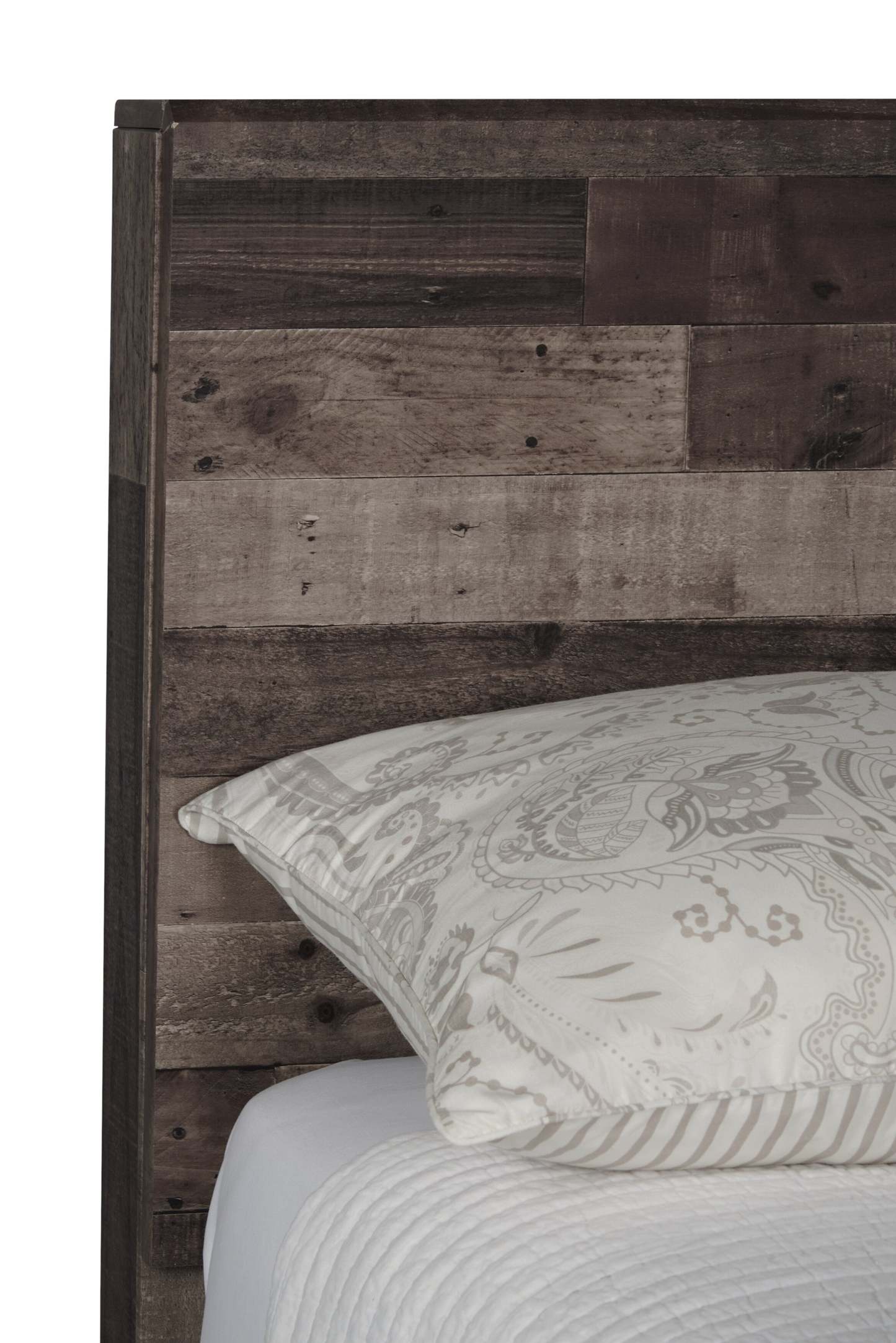 Lit à panneaux Derekson avec tête de lit et cadre de lit, gris - format très grand lit | Derekson Panel Bed with Headboard & Frame, Grey - King Size