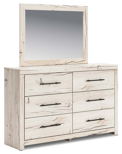 Miroir de commode de chambre à coucher Derekson - Blanc rustique | Miroir de commode de chambre à coucher Derekson - blanc rustique