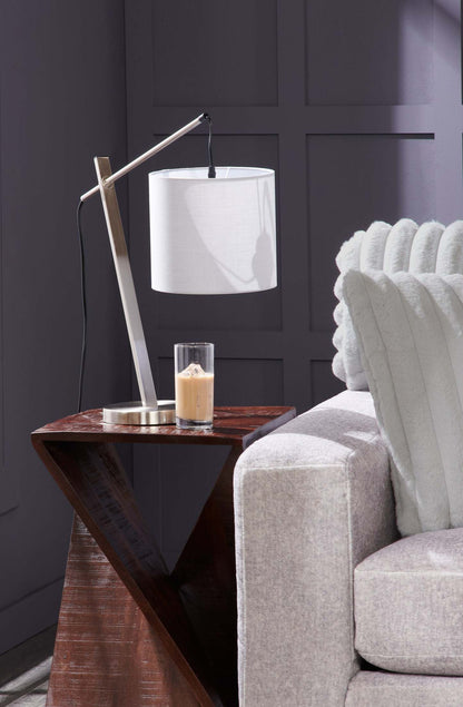 Lampe de table Dexter moderne de 24 po acier brossé