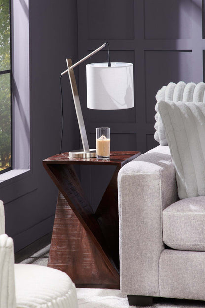 Lampe de table Dexter moderne de 24 po acier brossé