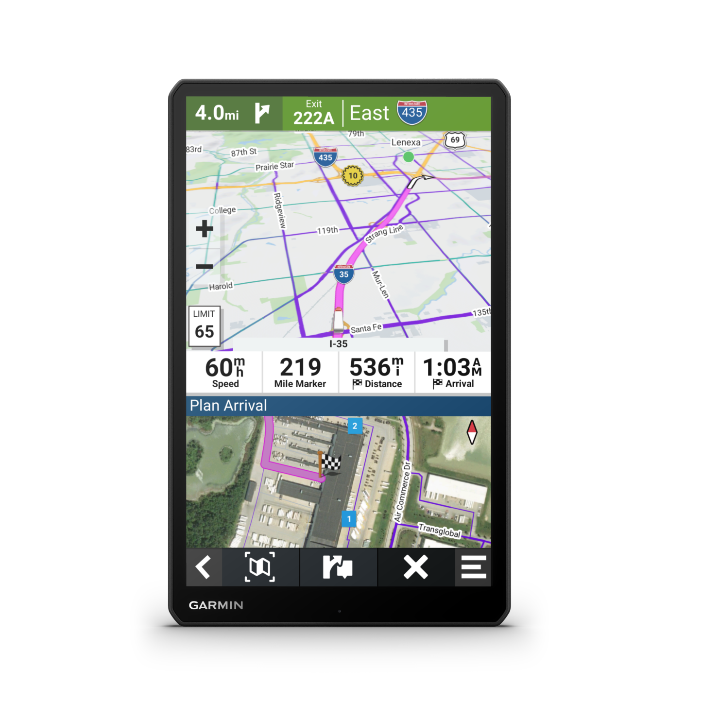 Garmin Dēzl™ Otr1010 10 Navigateur GPS pour Camion - Caméra de Tableau de Bord avec Itinéraires Personnalisés et Écran Tactile de 10”