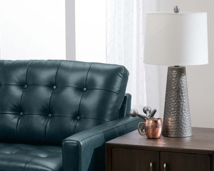 26 Lampe de table vintage en métal martelé|Lampe de table rétro de 26 po en métal martelé