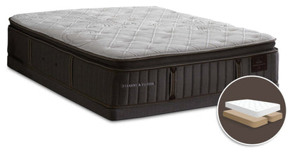 Stearns &amp; Foster Princedale Medium Pillow-Top Split Queen Mattress Set|Ensemble matelas semi-ferme plateau-coussin divisé Princedale de Stearns &amp; Foster pour grand lit