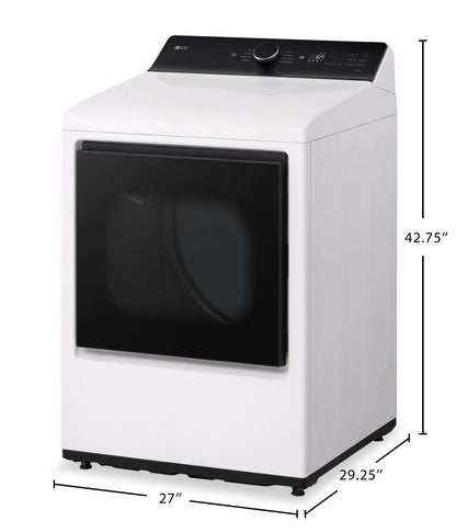 LG 7,3 Cu. Fort. Sécheuse électrique - Blanc - DLE8400WE | Sécheuse électrique LG de 7,3 pi³ - blanche - DLE8400WE