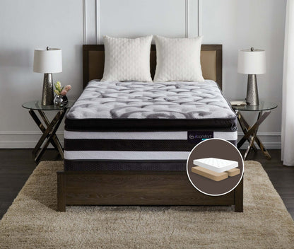 Serta iComfort® Manolo Medium Super Pillow-Top Split Queen Mattress Set|Ensemble semi-ferme à plateau-coussin épais divisé Manolo iComfort de Serta pour grand lit