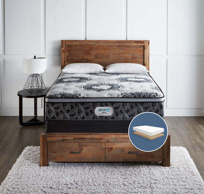 Beautyrest GL5 World Class Axis Euro-Top Firm Low-Profile Queen Mattress Set|Ensemble matelas ferme à Euro-plateau à profil bas GL5 World Class Axis de Beautyrest pour grand lit