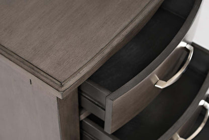 Downtown 18 Modern Chairside Table with Storage - Grey Brown Wood|Table de fauteuil moderne Downtown de 18 po avec rangement - bois gris-brun