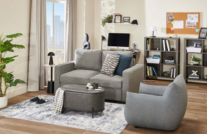 Luna 35.4 Fabric Accent Chair - Grey | Fauteuil d’appoint Luna 35,4 po en tissu - gris