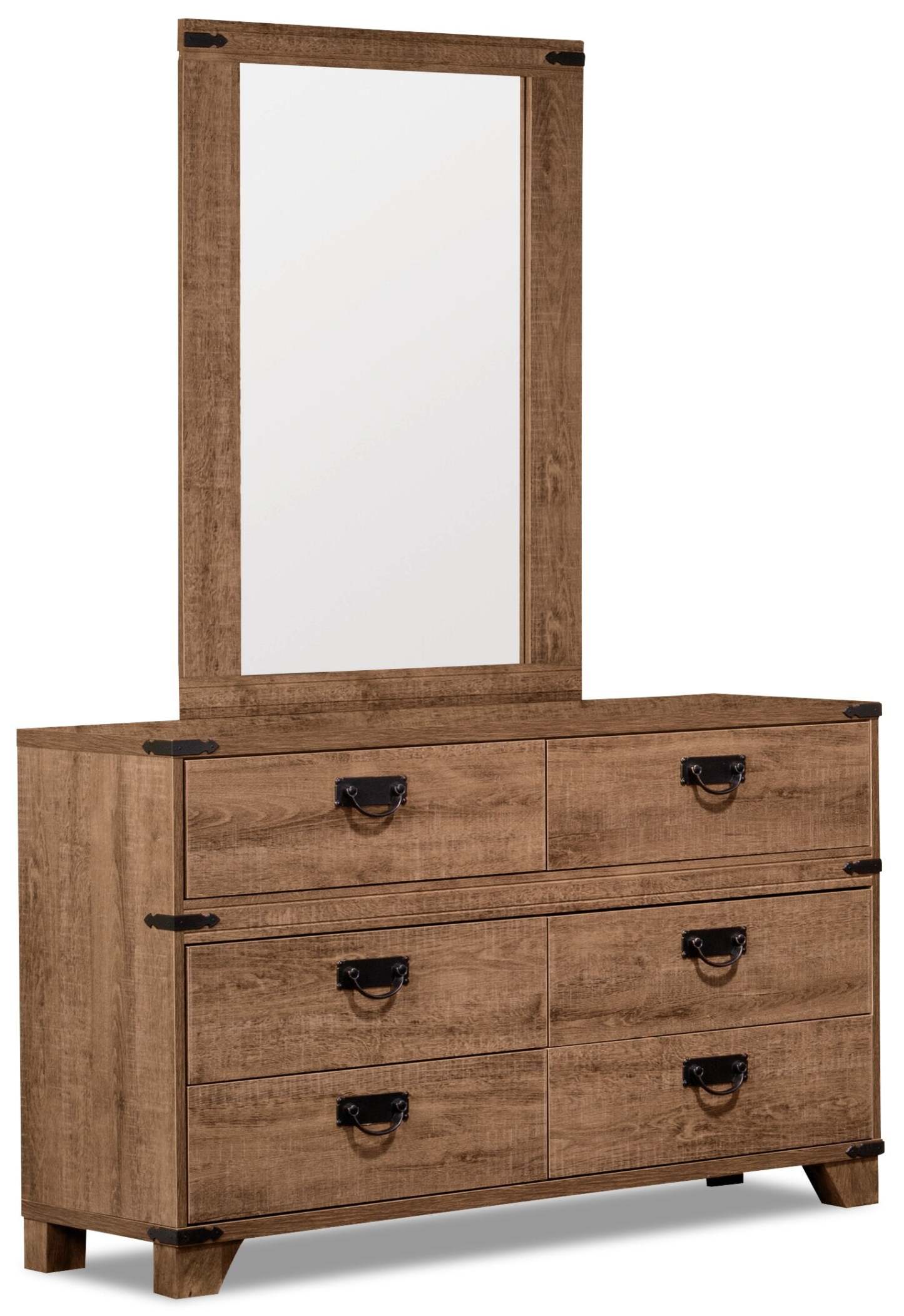 Commode à 6 tiroirs Driftwood pour enfants, 48,58 W - Marron | Commode Driftwood de 48,58 po (L) à 6 tiroirs pour enfant - marron
