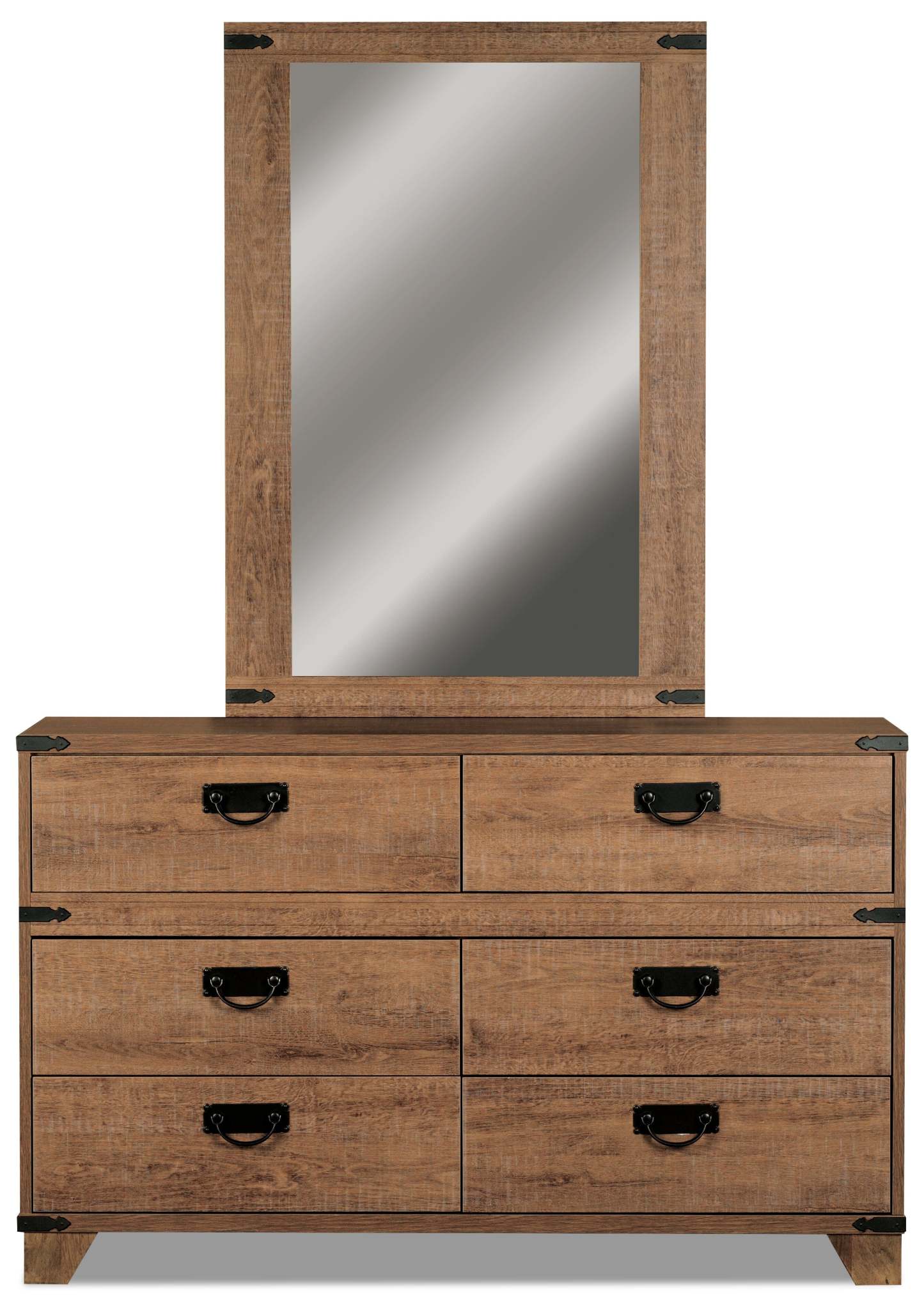 Commode à 6 tiroirs Driftwood pour enfants, 48,58 W - Marron | Commode Driftwood de 48,58 po (L) à 6 tiroirs pour enfant - marron