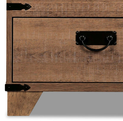 Table de nuit à 2 tiroirs en bois flotté pour enfants, 21 W - Marron | Table de nuit Driftwood de 21 po (L) à 2 tiroirs pour enfant - marron