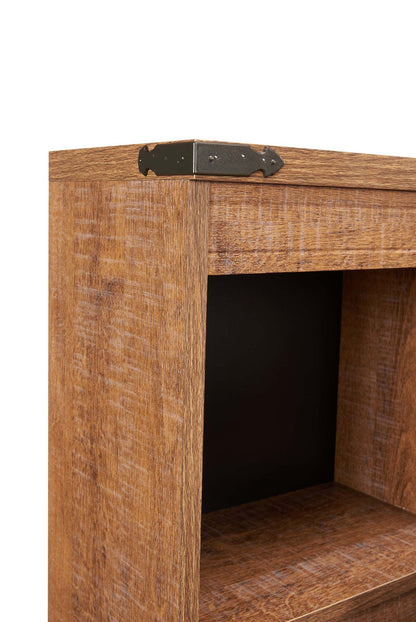 Ensemble de lit Mates en bois flotté avec tête de lit bibliothèque pour enfants, marron - Taille simple | Ensemble lit matelot et tête de lit bibliothèque Driftwood pour enfants, brun - format lit simple