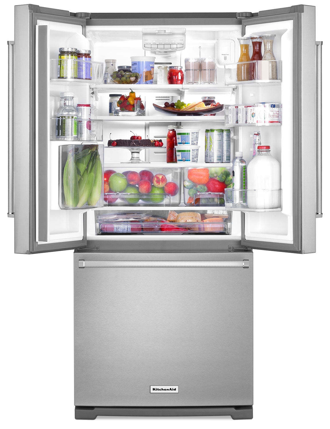 Réfrigérateur KitchenAid de 30 22 pi³ à portes françaises - acier inoxydable - KRFF300ESS | KitchenAid 30 22 Cu. Ft. French-Door Refrigerator - Stainless Steel - KRFF300ESS