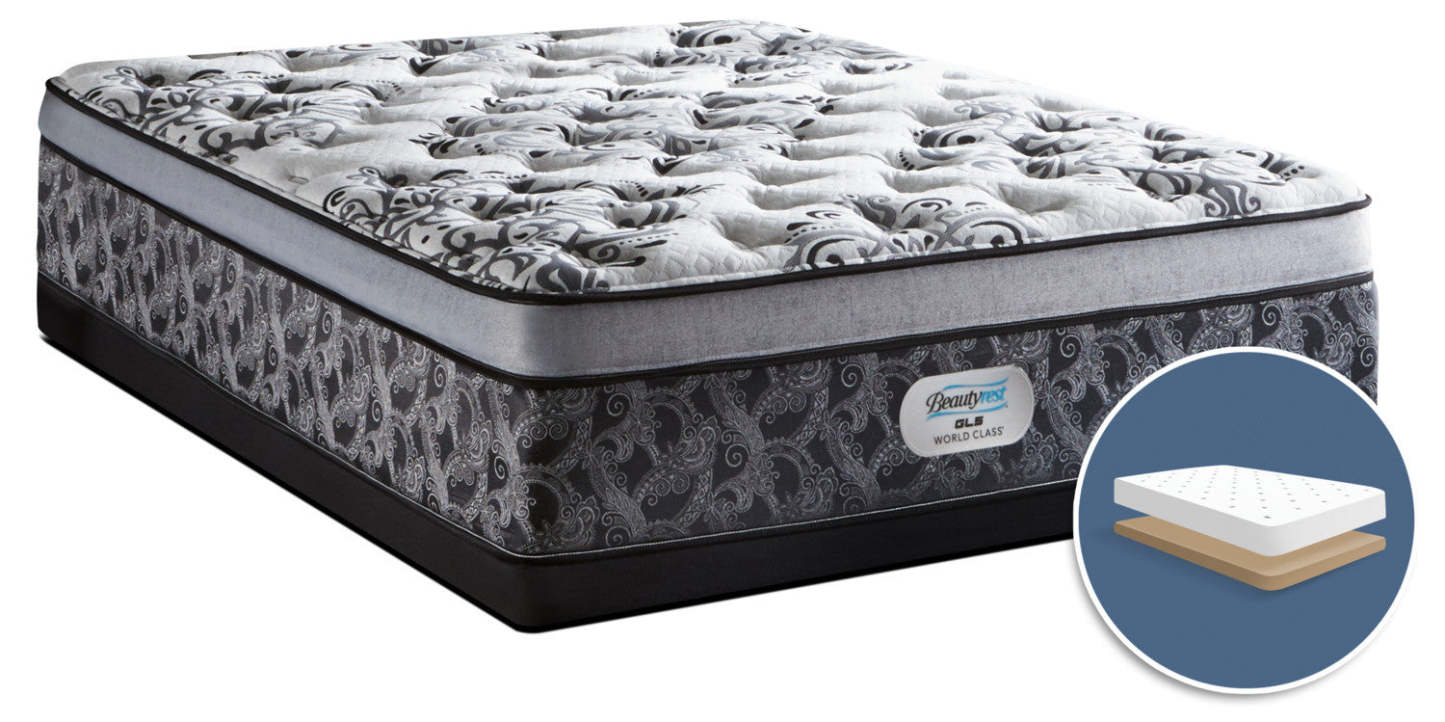 Beautyrest GL5 World Class Genesis Euro-Top Firm Low-Profile Full Mattress Set|Ensemble ferme à Euro-plateau à profil bas GL5 Genesis Beautyrest World Class pour lit double
