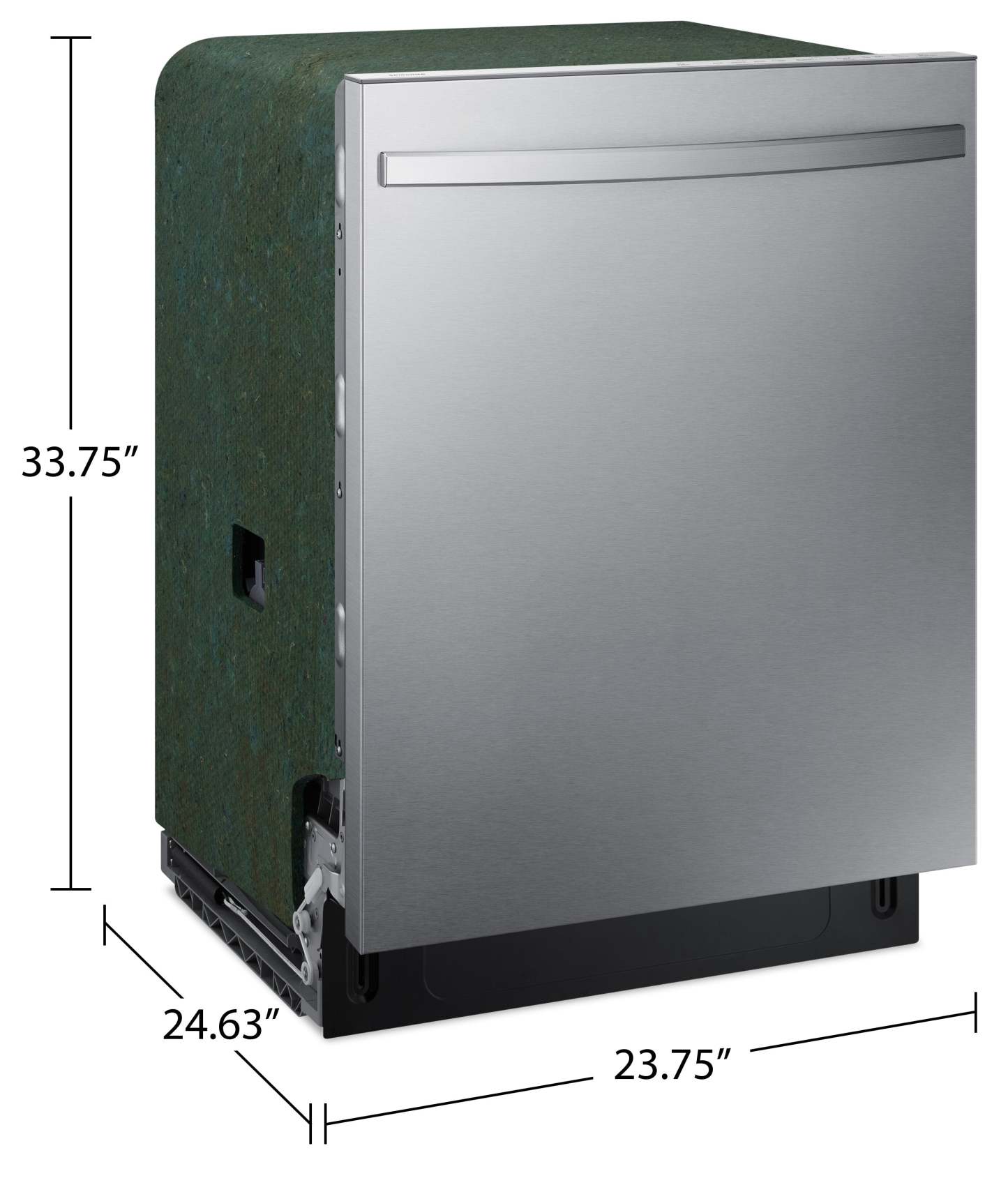 Lave-vaisselle Samsung 24 51 dBA à commande supérieure intégrée avec 3e panier - DW80CG4051SRAA | Lave-vaisselle encastré Samsung à 51 dBA de 24 po avec commandes sur le dessus et 3e panier - DW80CG…