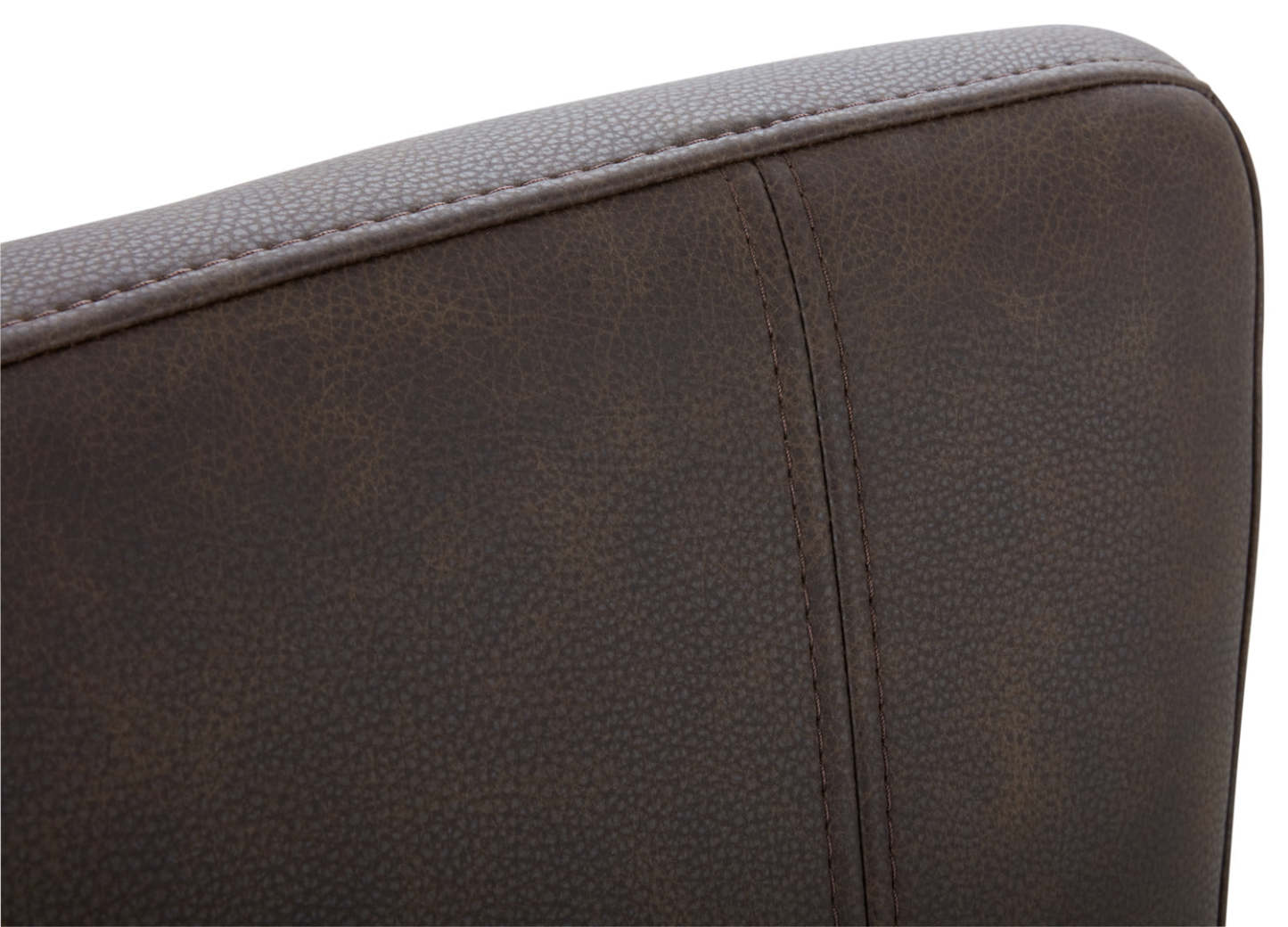 Tabouret à hauteur de comptoir Quinn avec tissu en cuir végétalien - Marron | Tabouret Quinn de hauteur comptoir en tissu de cuir végétalien - brun